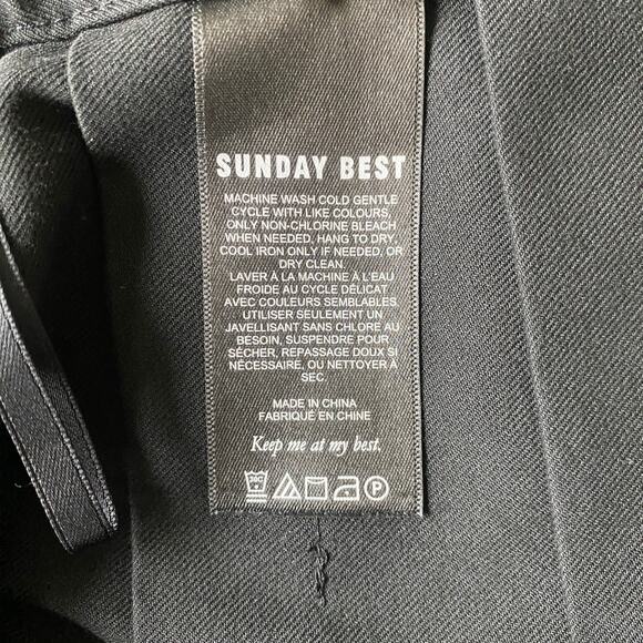 Sunday Best  Black Pleated Mini Skirt Sz 12 Preppy Grunge Aritzia - Picture 6 of 7